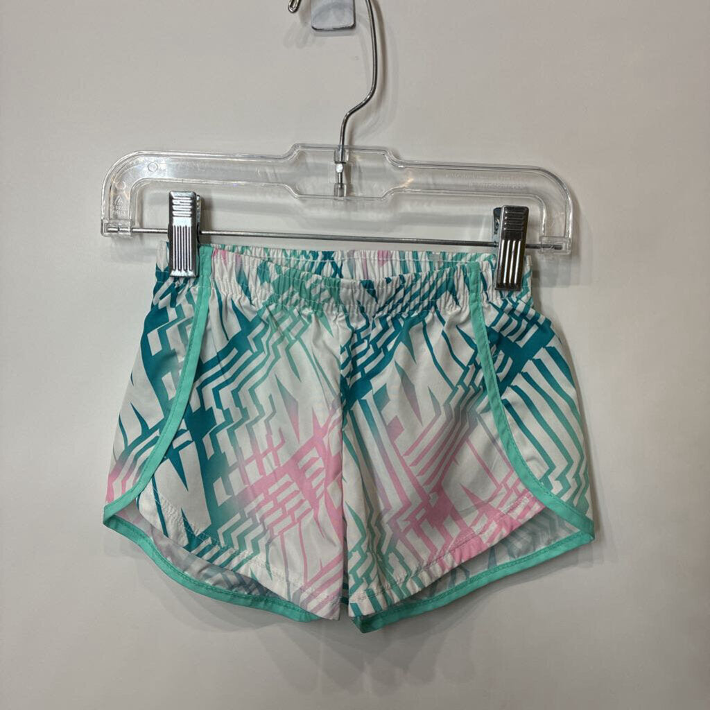 teal and pink nike shorts