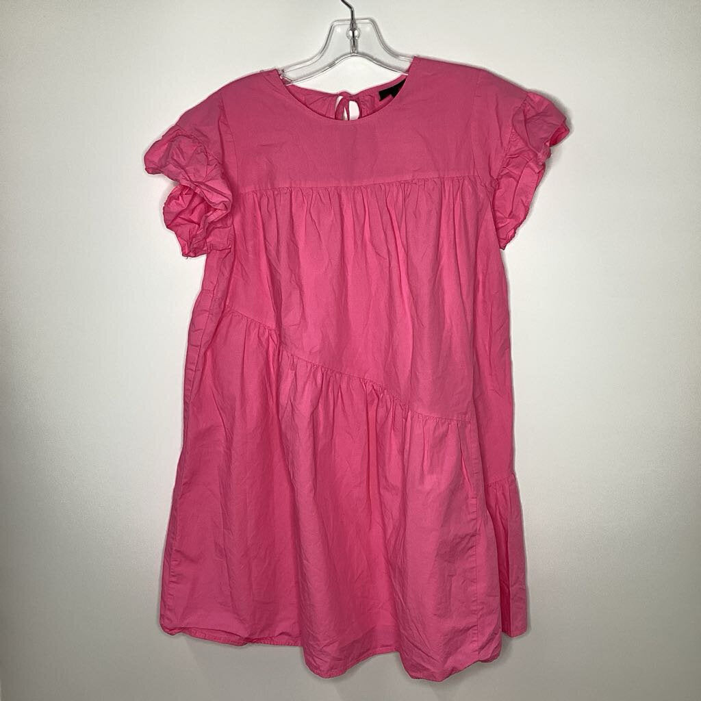 pink short sleeve maternity dress The Plaid Carolina Dress