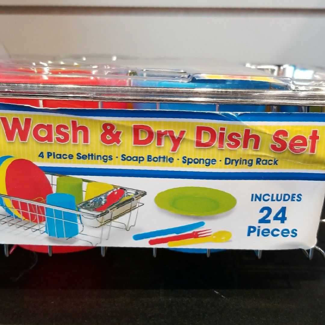Melissa & Doug Wash Dry Dish Set