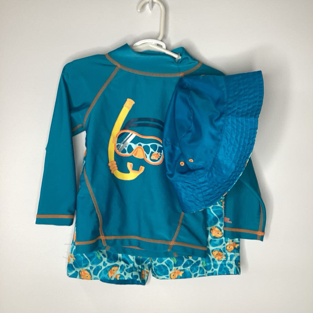 UV Skinz Swimsuit Toddler 3 blue - Duck Worth Wearing