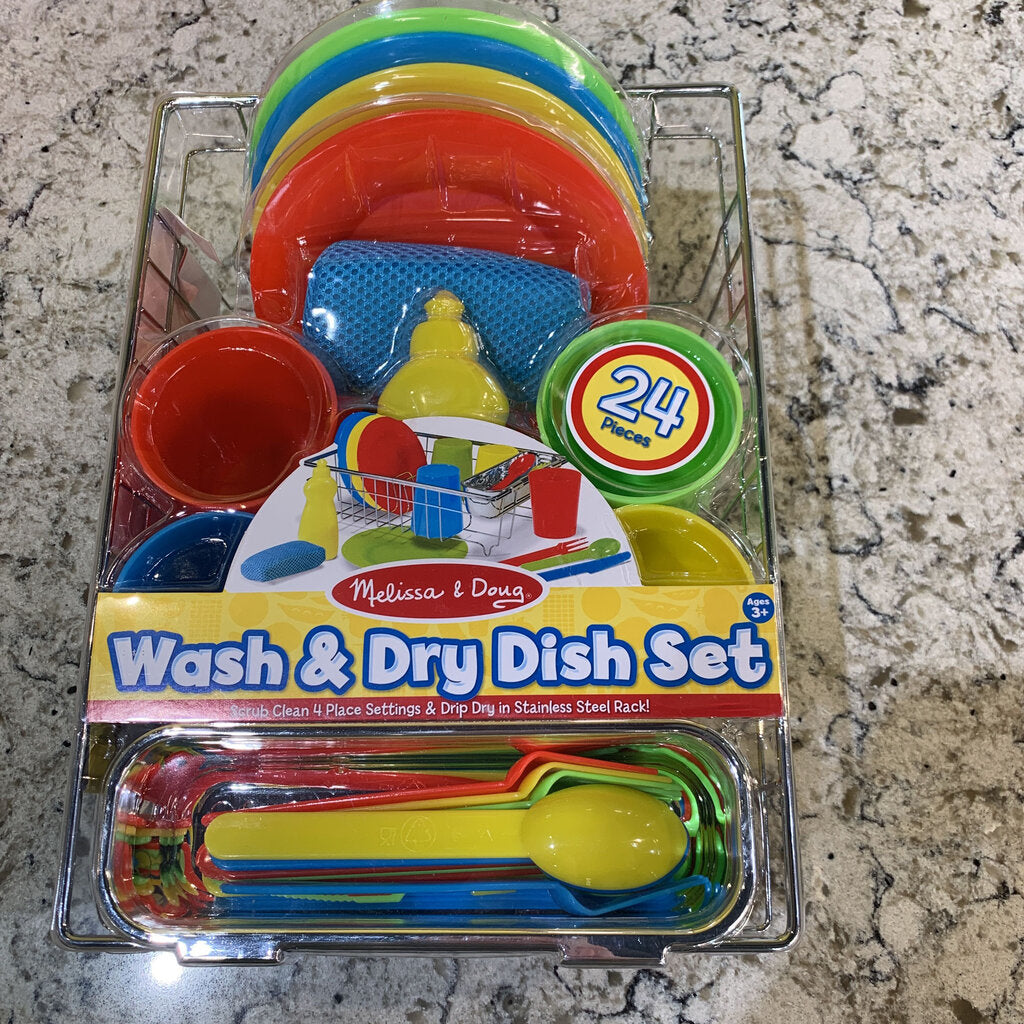 Melissa & Doug Wash Dry Dish Set
